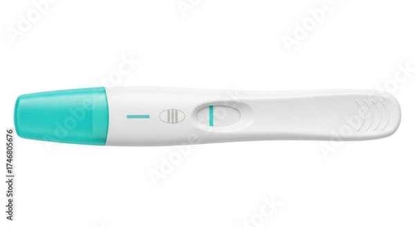 Fototapeta Isolated pregnancy test showing positive result, indicating confirmation of pregnancy status