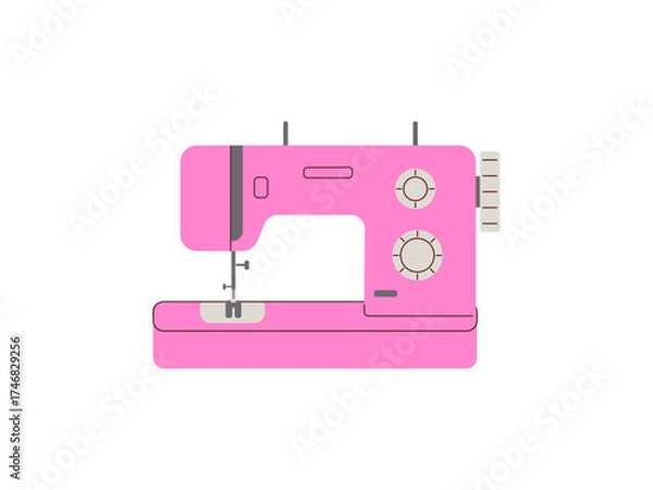Obraz Sewing machine. Color vector illustration.