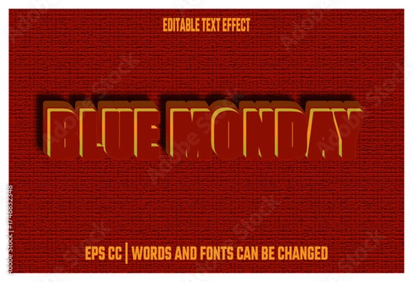 Obraz Editable blue Monday effect text
