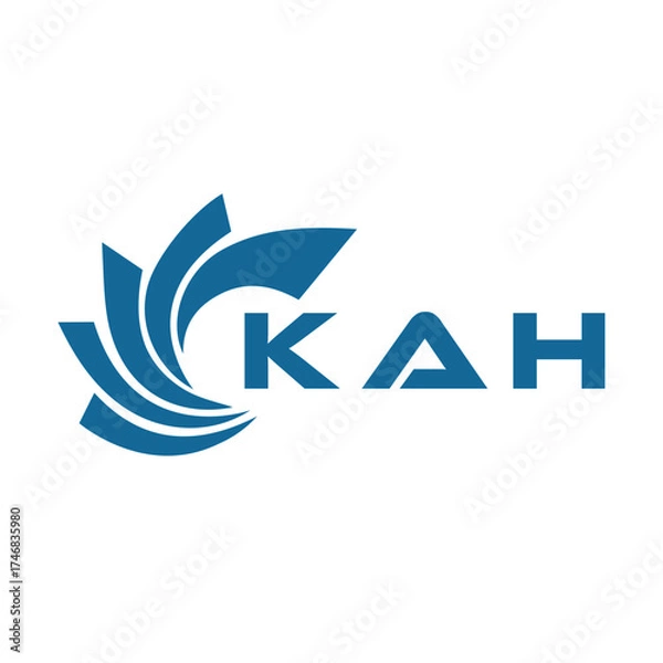 Obraz KAH letter design. KAH letter technology logo design. KAH Monogram logo design for an entrepreneur and business.