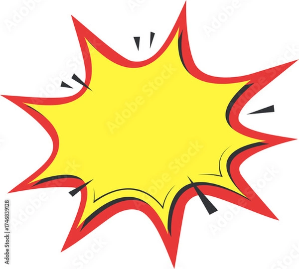 Fototapeta Cartoon Explosion Speech Bubble