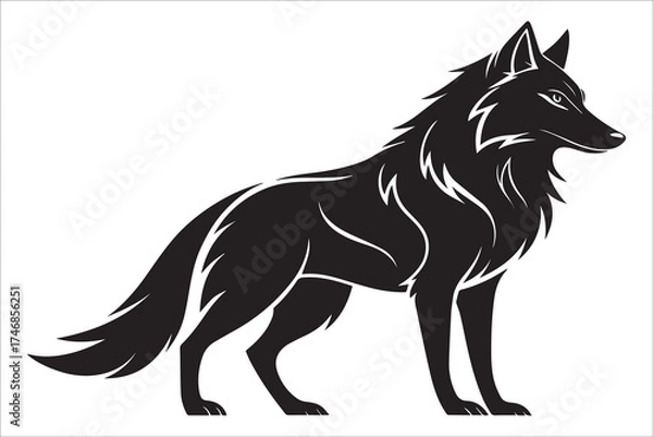 Fototapeta Abstract Geometric Lion Head Illustration in Minimal Style