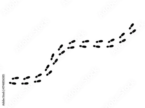 Obraz Step Footprints Paths Vector Icon Illustration Isolated on White Background