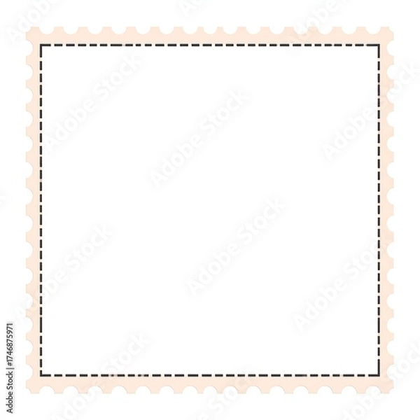 Fototapeta Empty light peach border