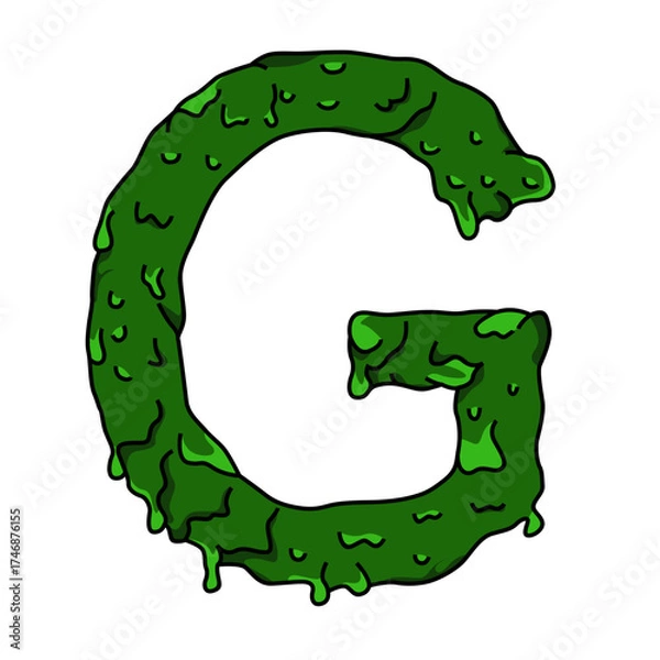 Obraz green letter g