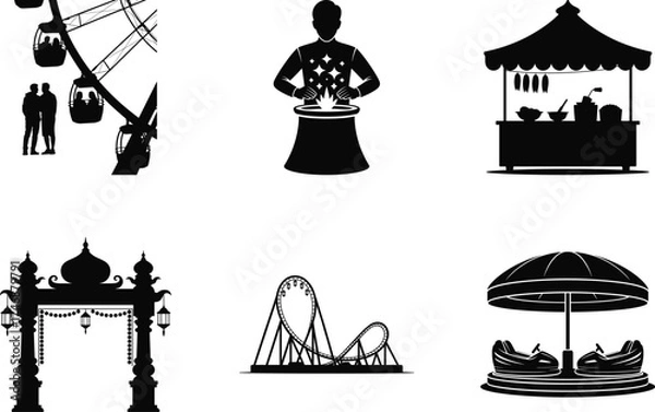 Obraz Diwali Carnival and Fair Event Vector Bundle