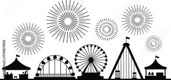 Fototapeta Diwali Carnival and Fair Event Vector Bundle