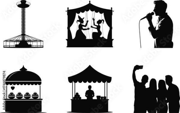 Obraz Diwali Carnival and Fair Event Vector Bundle