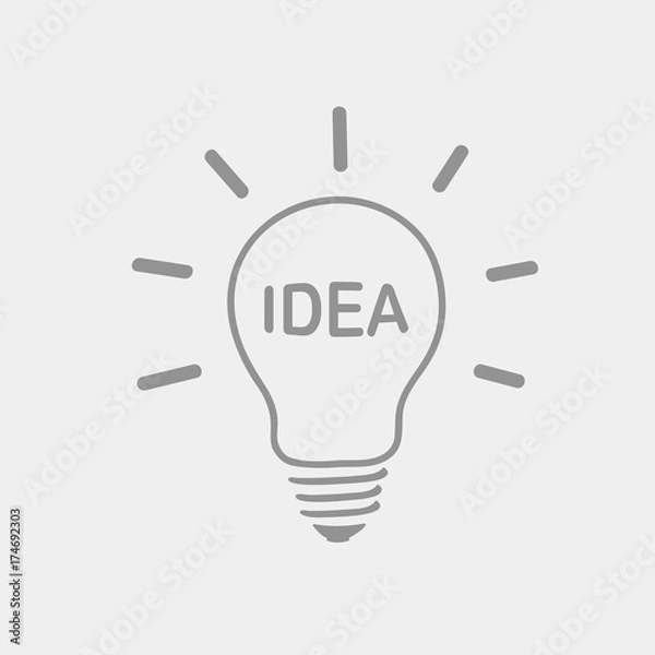 Obraz idee in einer glühbirne