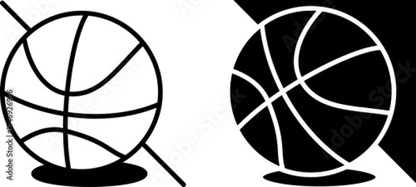 Fototapeta Popular Basketball Symbol for Sporting Communities