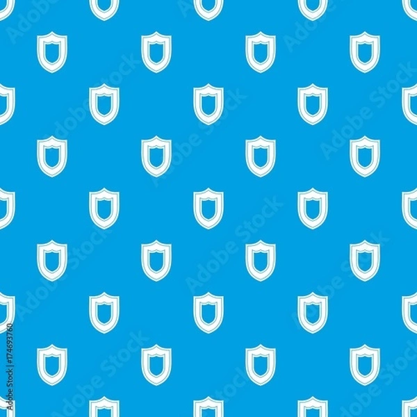 Fototapeta Shield pattern seamless blue