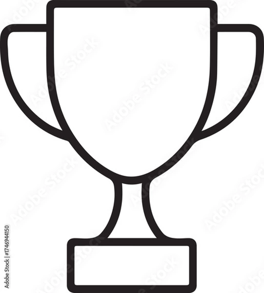 Fototapeta Trophy Cup Outline Vector