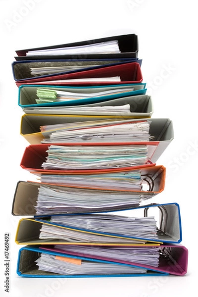 Obraz Isolated stack of folders