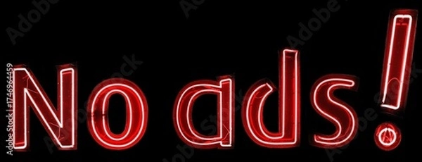 Fototapeta No ads! néons rouges