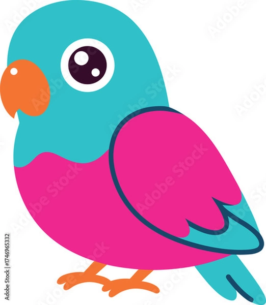 Obraz Cute cartoon bird illustration