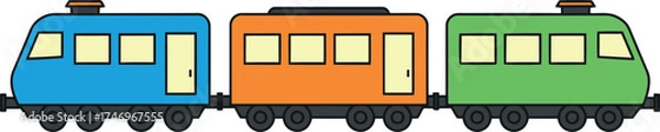 Obraz Colorful Toy Train Illustration