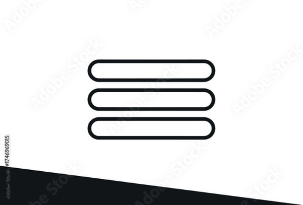 Fototapeta Hamburger Menu Icon with Gradient Bar