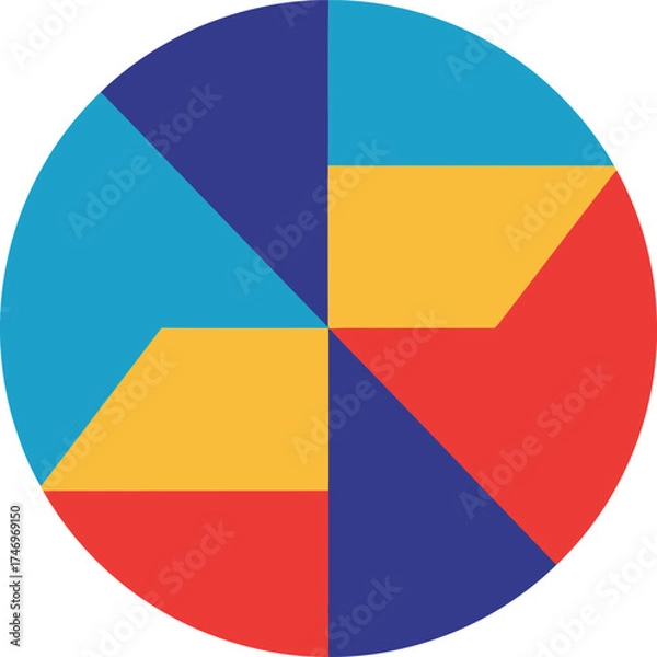 Fototapeta Abstract Geometric Circle Design