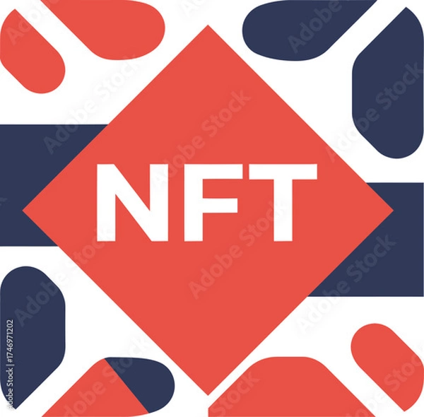 Fototapeta Modern NFT Logo Design