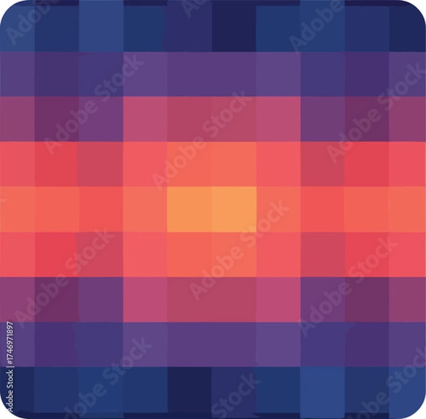 Fototapeta Pixelated Gradient Square