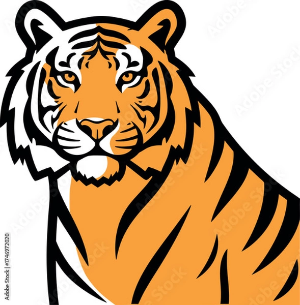 Fototapeta Stylized Tiger Illustration