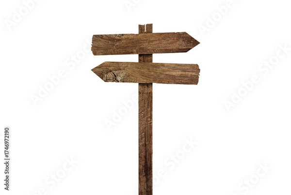 Obraz Wooden Signpost Collection Isolated on White Background.