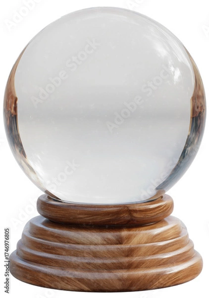 Obraz crystal ball isolated on white