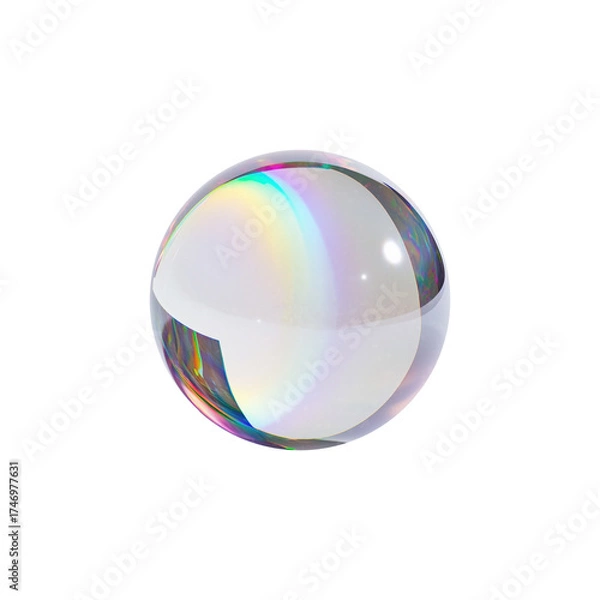 Obraz Crystal Ball With Rainbow Refraction