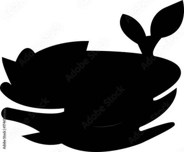 Fototapeta vectors of stylized bird nests with eggs and birds icon, for logos and design elements, Eggs, Nature, Wildlife, Tree Branch, Shelter, Parenting, Animal Habitat, Environment, and Natural Care