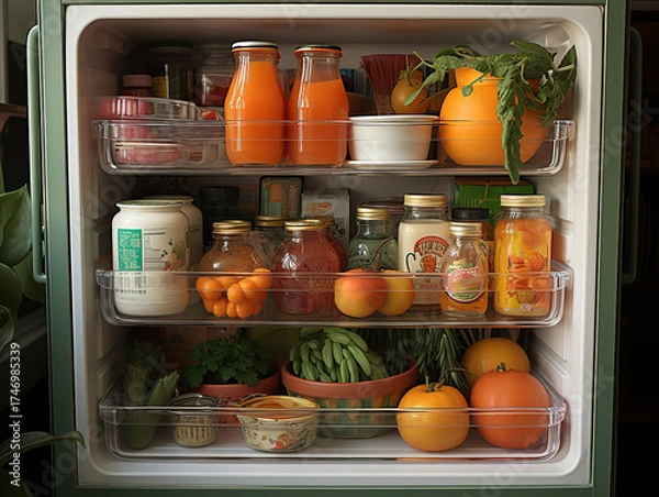 Obraz Empty fridge interior reflecting the consequences of economic crisis