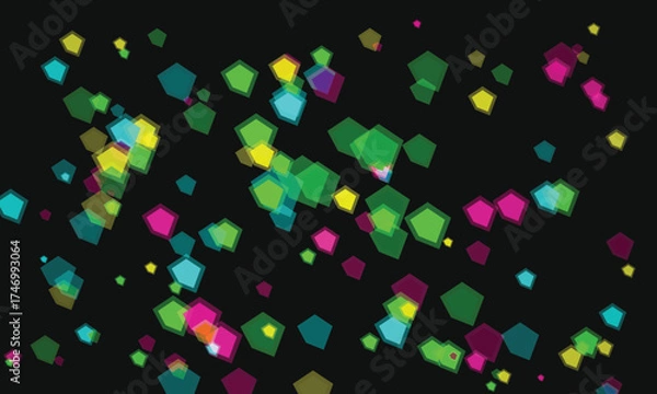 Obraz Geometric shapes floating in space modern abstract design backdrop background