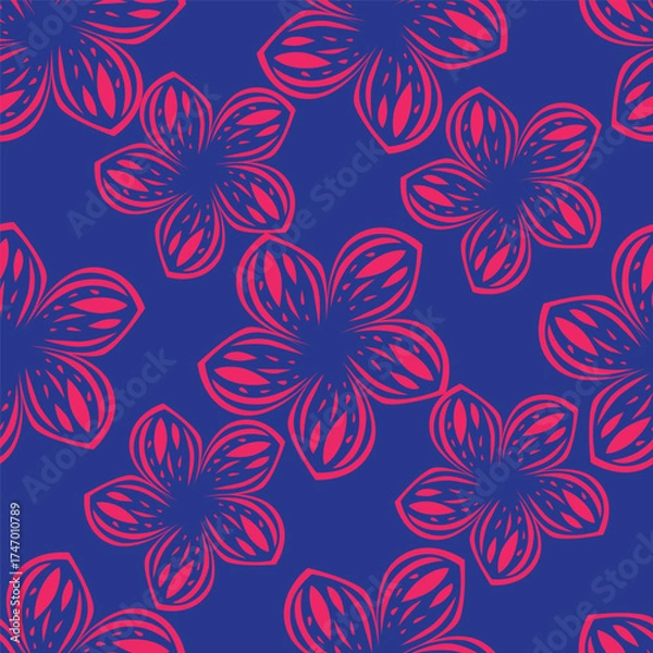 Fototapeta seamless floral pattern