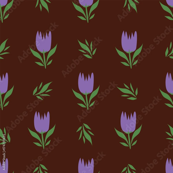 Fototapeta seamless floral pattern