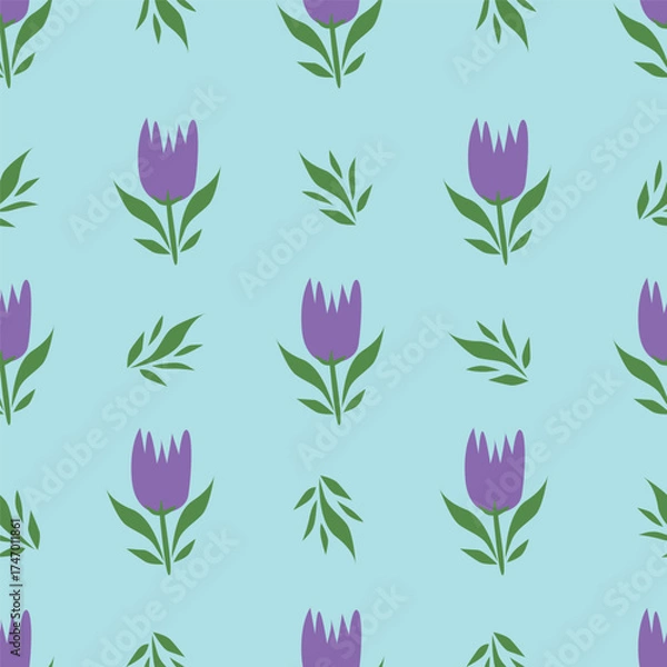 Fototapeta seamless floral pattern