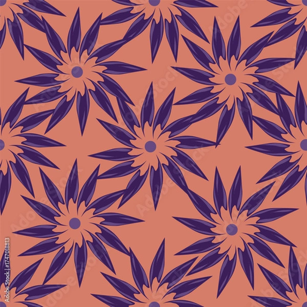 Fototapeta seamless floral pattern