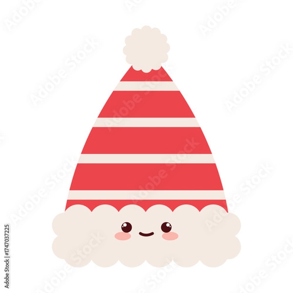 Obraz Cute Kawaii Santa Hat Vector