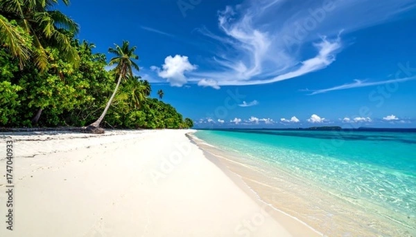 Fototapeta Pristine tropical beach scene (1)