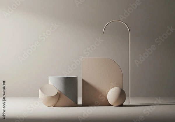 Fototapeta 北欧風ミニマル抽象アート