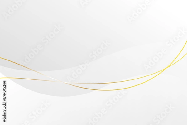 Fototapeta 高級感のある金色のラインと灰色の背景	
