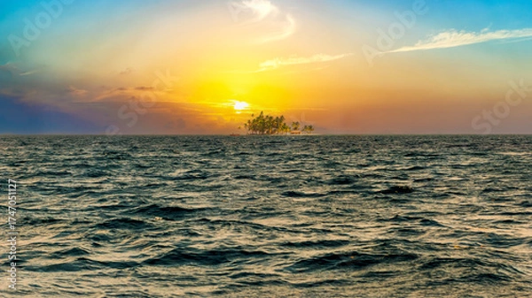 Fototapeta San Blas island at politically autonomous Guna territory in Panama.
