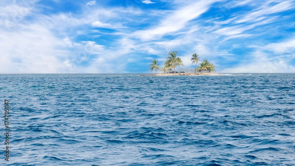 Fototapeta San Blas island at politically autonomous Guna territory in Panama.