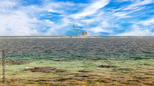 Fototapeta San Blas island at politically autonomous Guna territory in Panama.