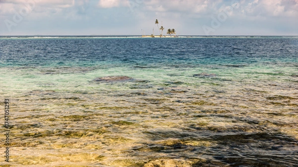 Fototapeta San Blas island at politically autonomous Guna territory in Panama.