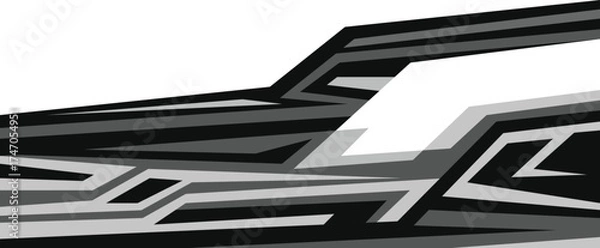 Fototapeta Illustration Vector graphic of Abstract Racing Stripes Background With Grey And Black Color fit for Racing Design etc.