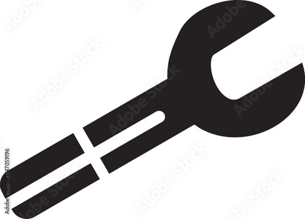Fototapeta wrench and bolt tighter for general worker vector illustration, home tool vector illustration