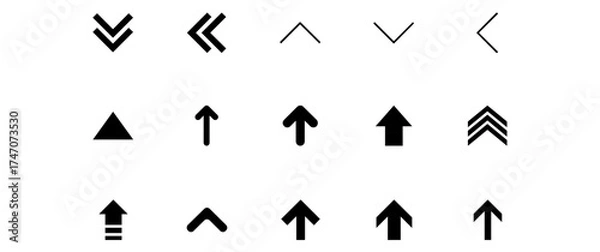 Obraz arrows type icon set