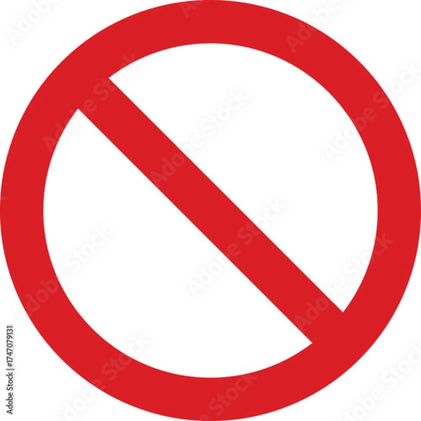 Fototapeta Banned Sign Scalable SVG Vector Graphic with Editable Paths and Layers for Web, UI Design, Digital Art, and Print Applications