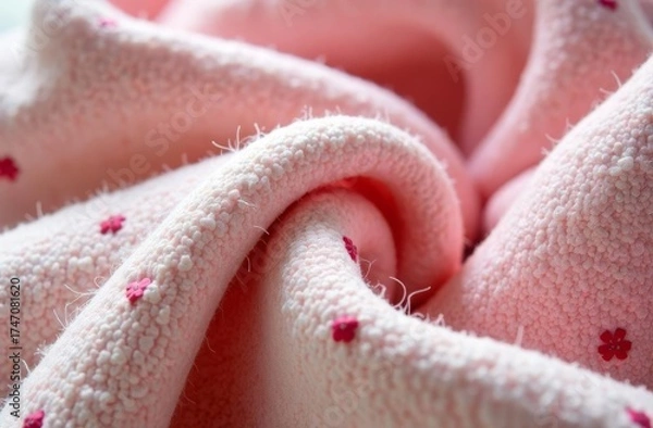 Fototapeta Texture and pattern of fabric in soft pink color