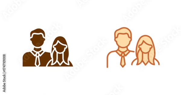 Fototapeta Couple Vector Icon