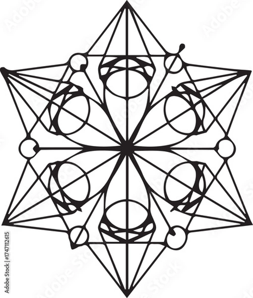 Fototapeta abstract geometric shape Complex Polygon Sacred Geometry